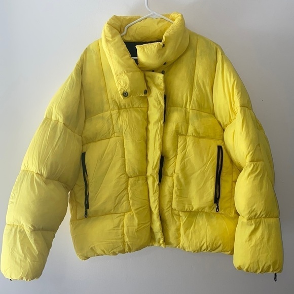 Baum Und Pferdgarten Brooks Yellow Chic Puffer Jacket Coat - Picture 7 of 16
